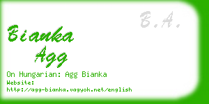 bianka agg business card